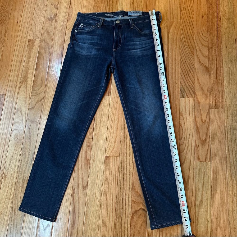 AG Adriano Goldschmied Dark Blue Prima Crop Mid-rise Jeans - Picture 5 of 8